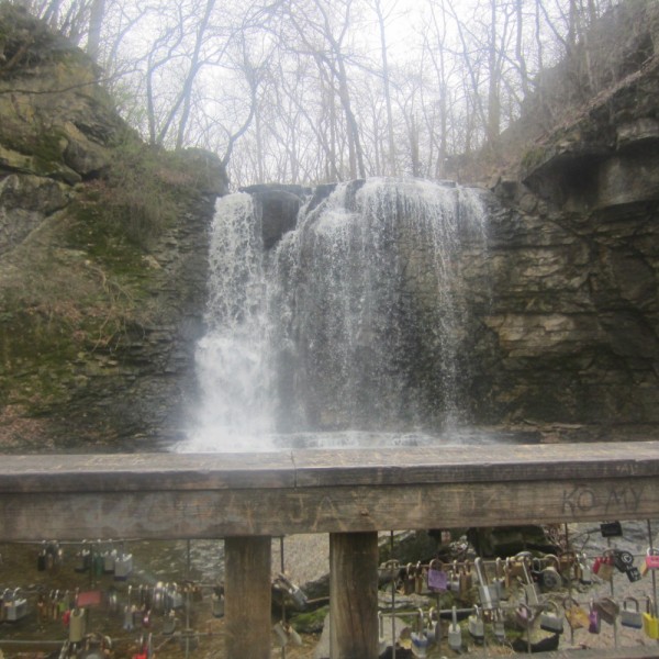 Picture of the waterfall at Hayden Falls Nature Preserve in Columbus, OH