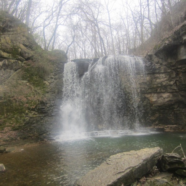 Picture of the waterfall at Hayden Falls Nature Preserve in Columbus, OH