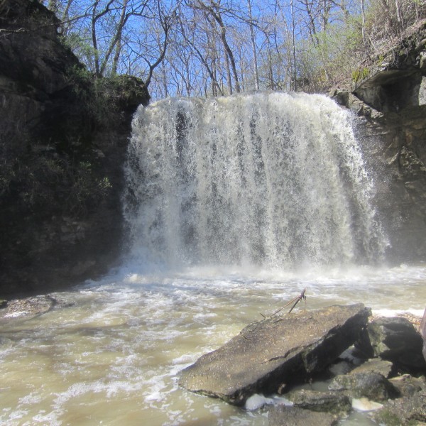 Picture of the waterfall at Hayden Falls Nature Preserve in Columbus, OH