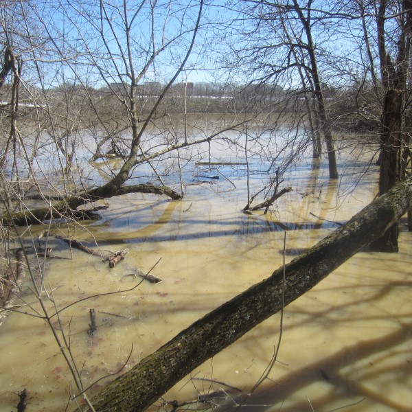Picture of Hayden Run flowing into the Scioto River in Columbus, OH