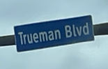 Street sign for Trueman Blvd in Hilliard, Ohio